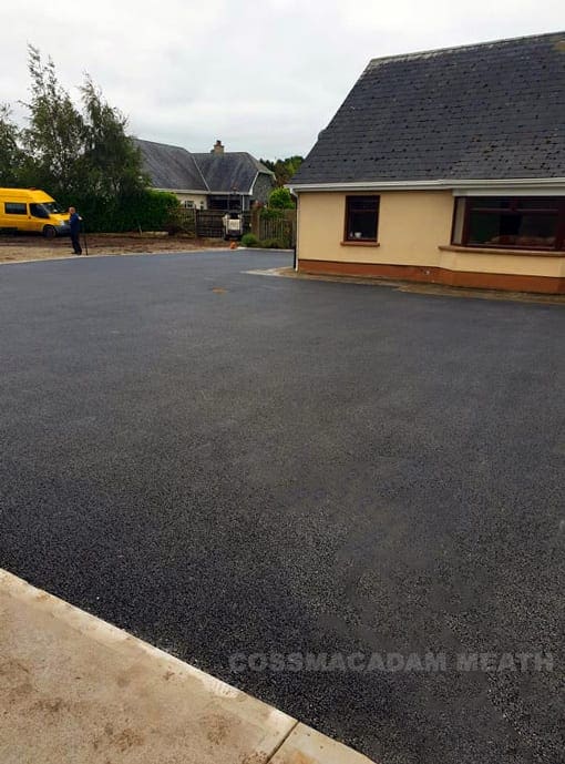 Tarmac for driveways completed by cossmacadam contractors meath